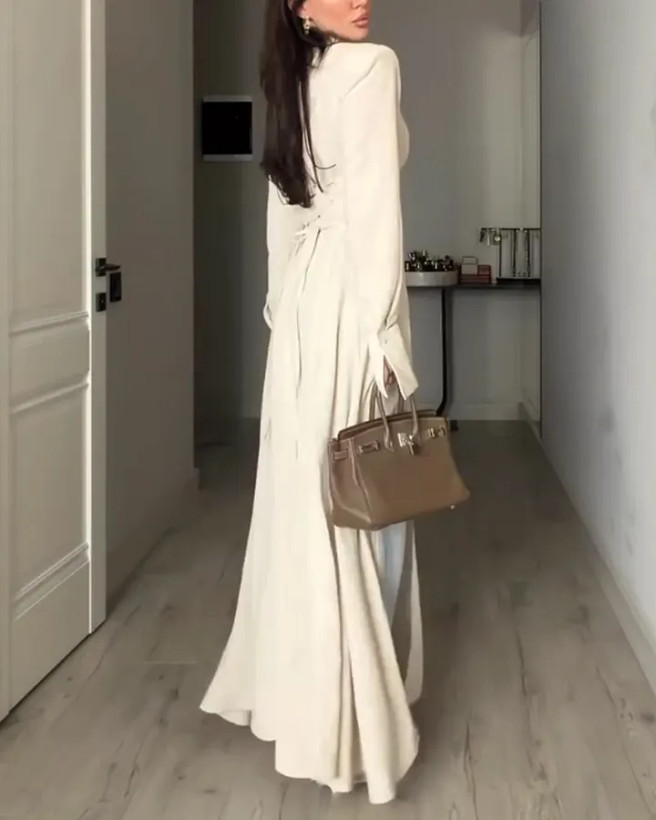 پیراهن زنانه بلند مدل پیراهن ماکسی ترک چاکدار
